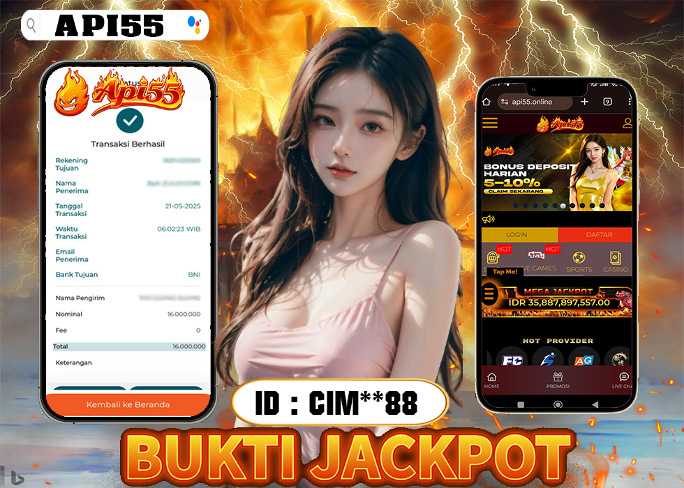Bukti kemenangan jackpot member CIM**88 di situs AP155 dengan saldo Rp35.887.897.557