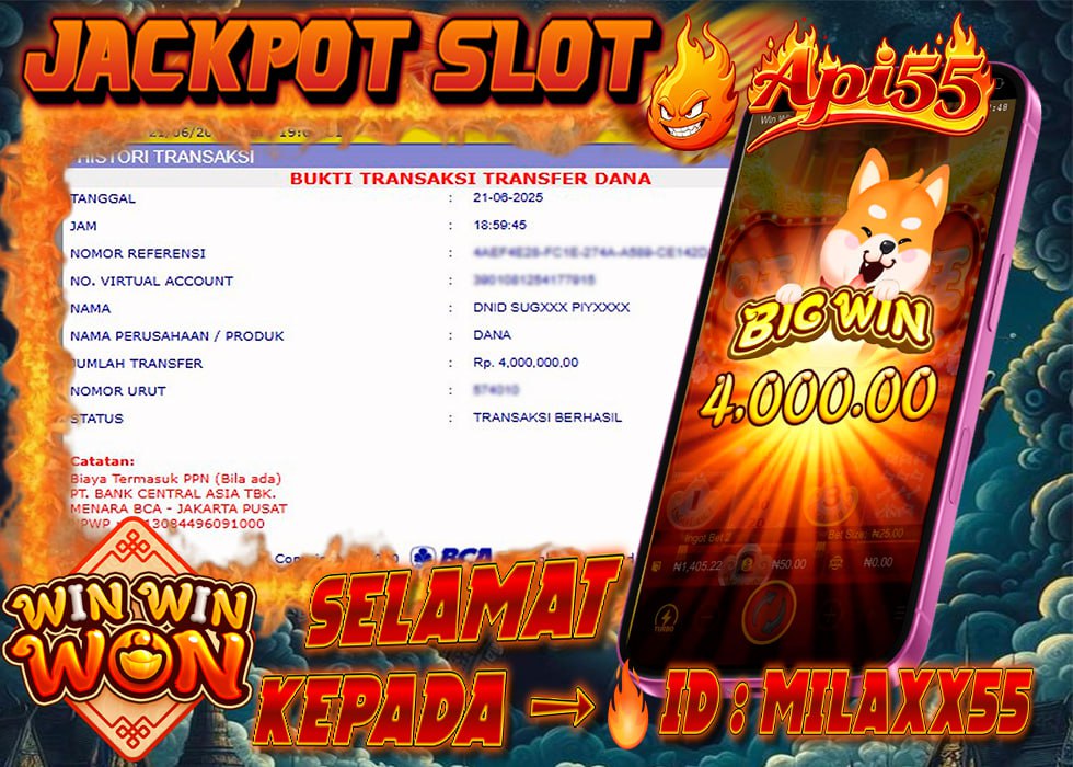 Kemenangan Win Win Won API55 oleh ID MILAXX55

