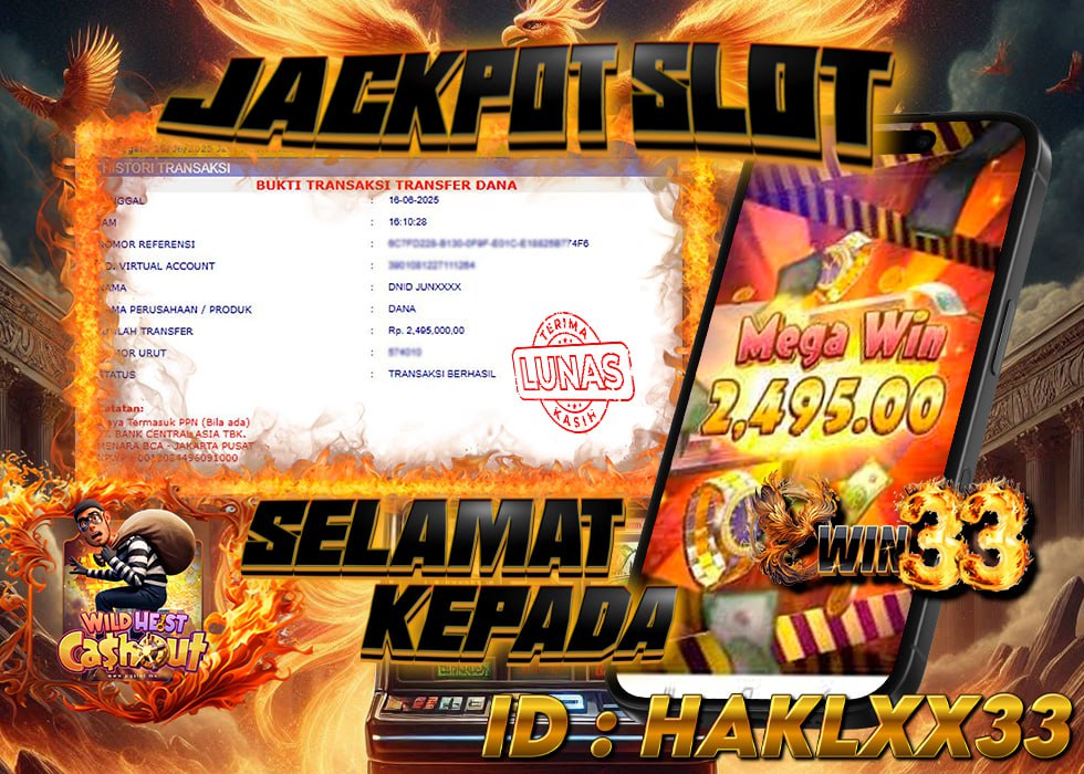 Kemenangan Wildhest Cashout WIN33 oleh ID HAKLXX33

