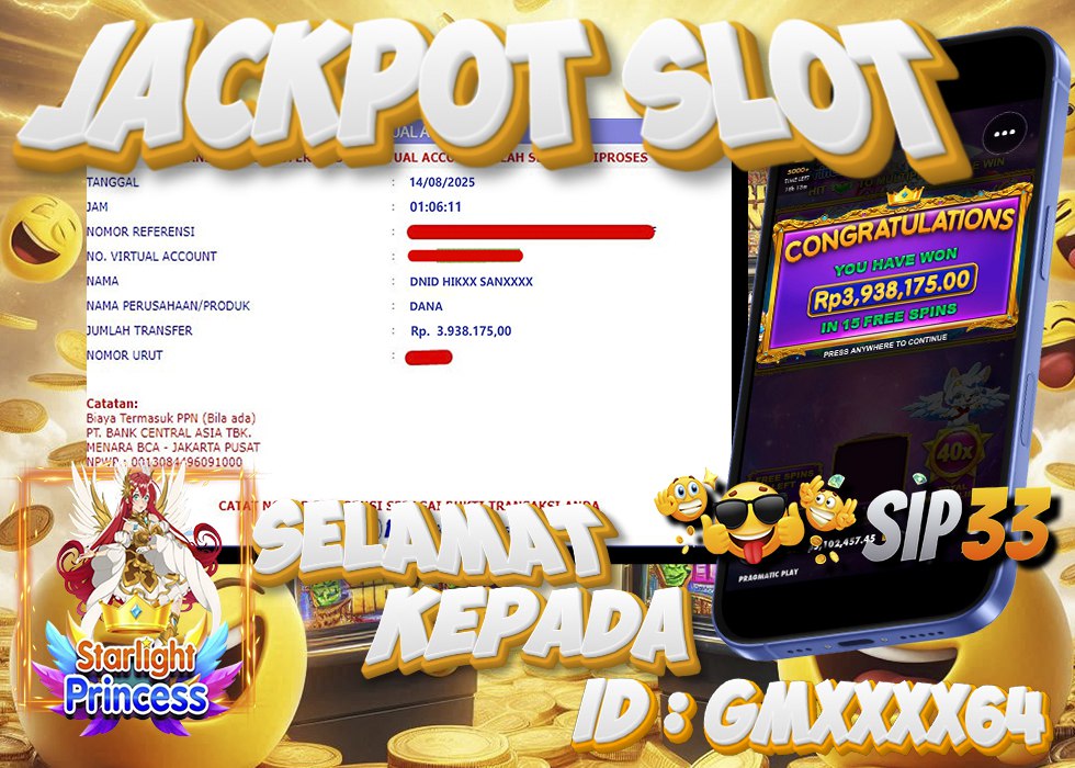 Jackpot Slot SIP33 GMXXX64 Starlight Princess