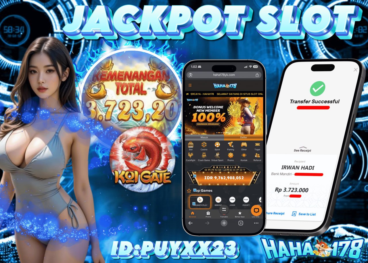 Bukti kemenangan KOI GATE di HAHA178 oleh member PUYXX23